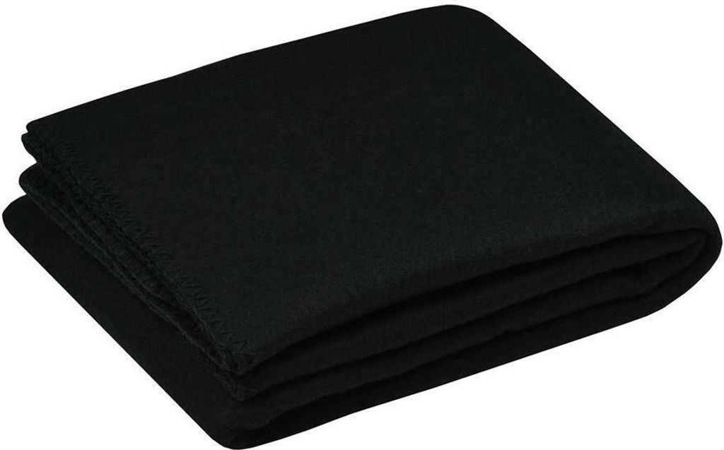 STOF | Decken - CARLTON - 125x150 cm - Schwarz - Weich und gemütlich - Ideal für jedes Zuhause