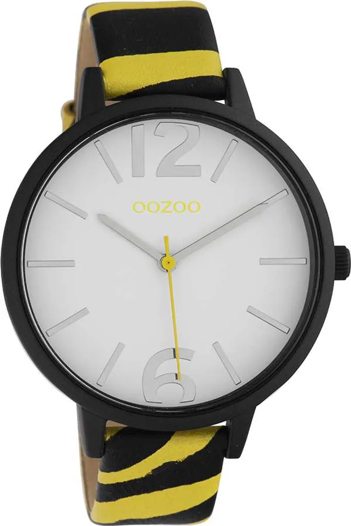 Orologio Oozoo UOC10211 Quarzo - Pelle Nera Quadrante Giallo