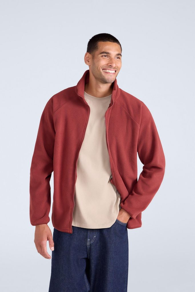 Mountain Warehouse - "Stockholm" Fleecejacke Durchgehender Reißverschluss für Herren MW3696 (XS) (Rot)