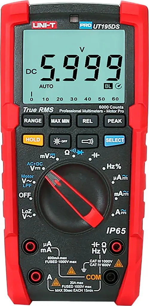 Multimètre de Maintenance Électrique Uni-T UT195M pour Chantier Extérieur