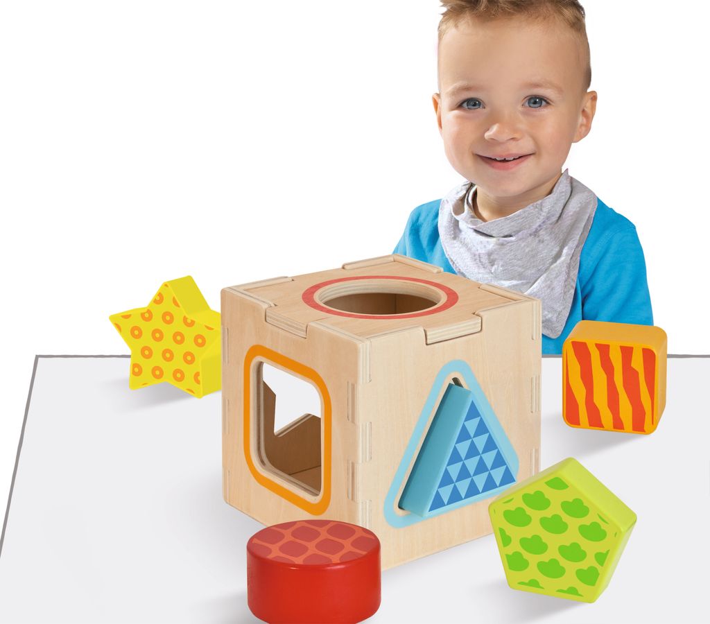 EverEarth Tannenbaum-Sortierspiel Aus Holz – Mit Pastellfarben & Tier-Motiven | Für Kinder Ab 12 Monaten