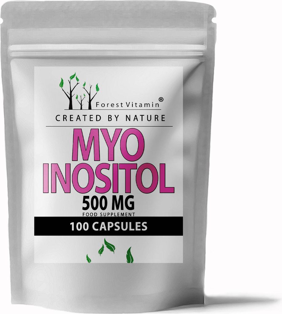 Myo Inositol 500mg - 100 Kapseln - Myo-Inositol Mit Inulin - Forest Vitamin