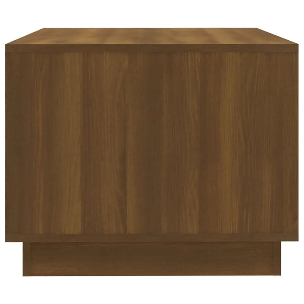Table basse robuste chêne marron 102,5x55 cm avec plateau résistant - 5