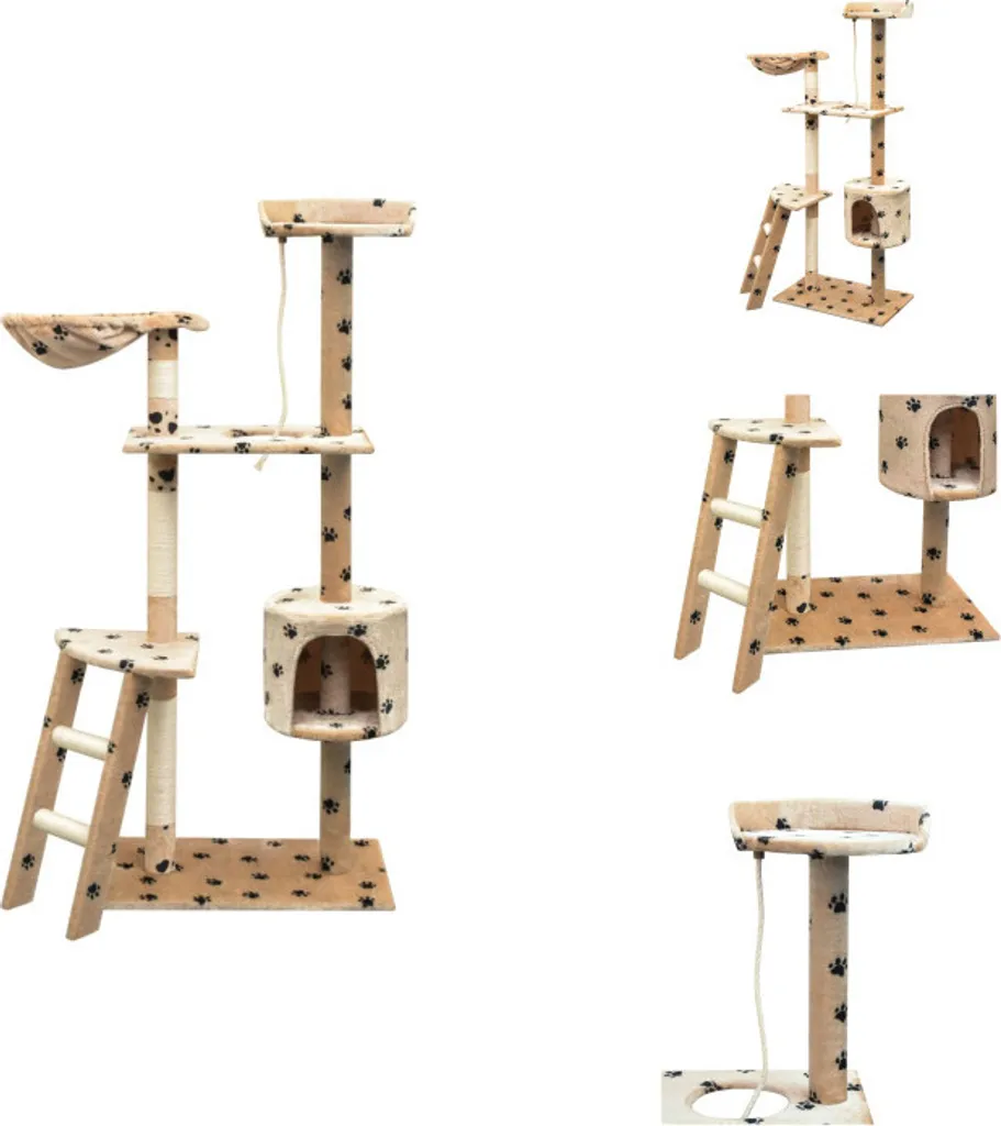 Tiragraffi Gatti Economico 150cm vidaXL Beige - Qualità e Risparmio