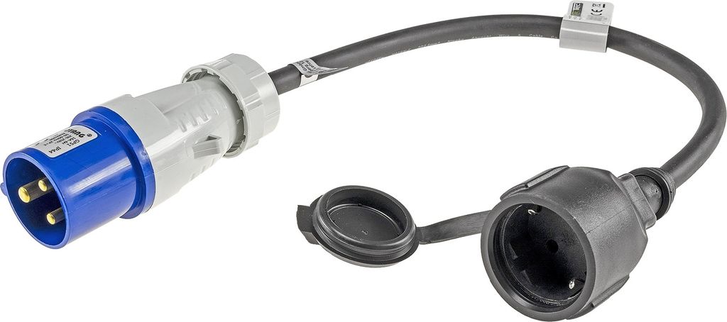 CEE Kabel Adapter Stecker auf Schutzkontakt-Kupplung 35cm Produktbild 