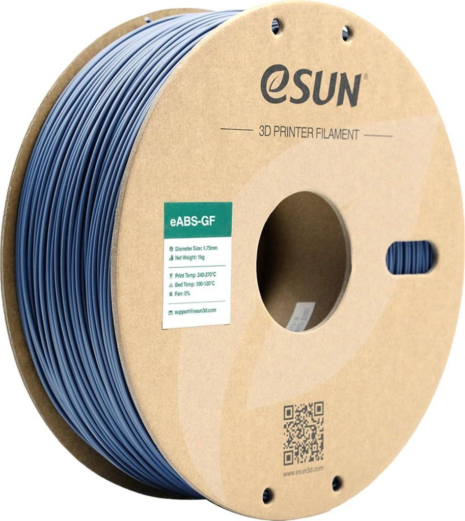 eSUN eABS-GF Filament für 3D-Drucker, Grau, 1,75 mm Durchmesser, 1 kg Nettogewicht
