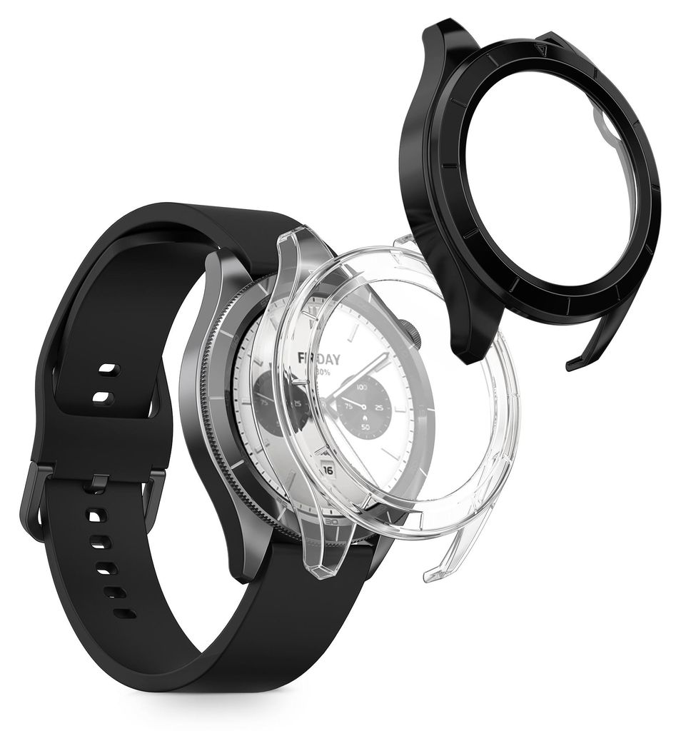kwmobile 2x Glas Hülle für Xiaomi Watch S4 / Watch S4 eSIM Produktbild 