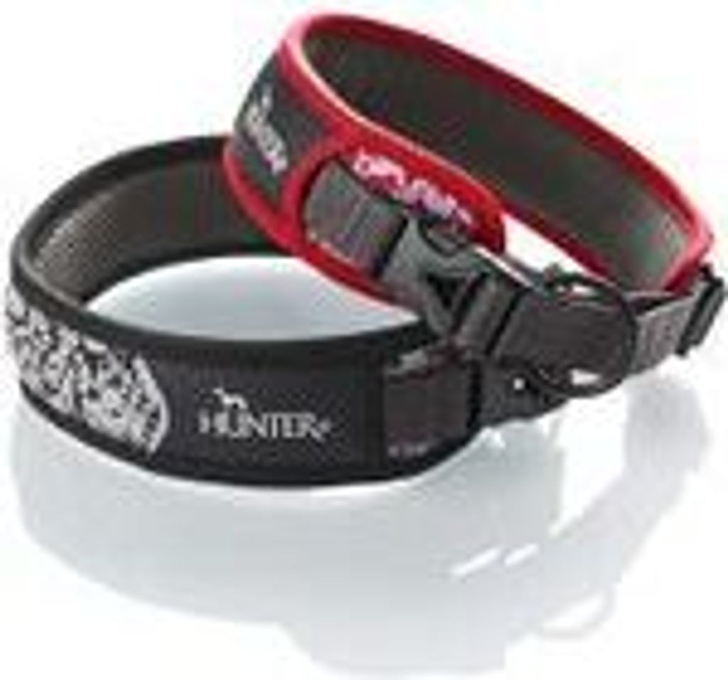 Hunter Halsband Divo Reflect schwarz/grau, Größe: S / Breite: 4,0 cm