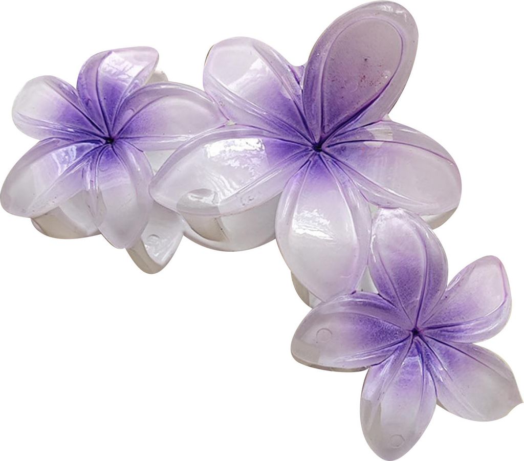 Haarspange für Damen in Blumenform mit Farbverlauf, leicht und farbenfroh, für den Hinterkopf