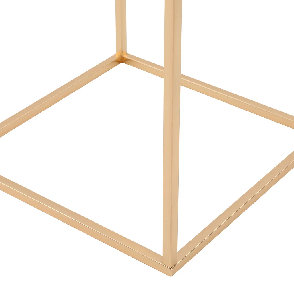 Support fleur mariage métal doré structure géométrique pour réception - 8