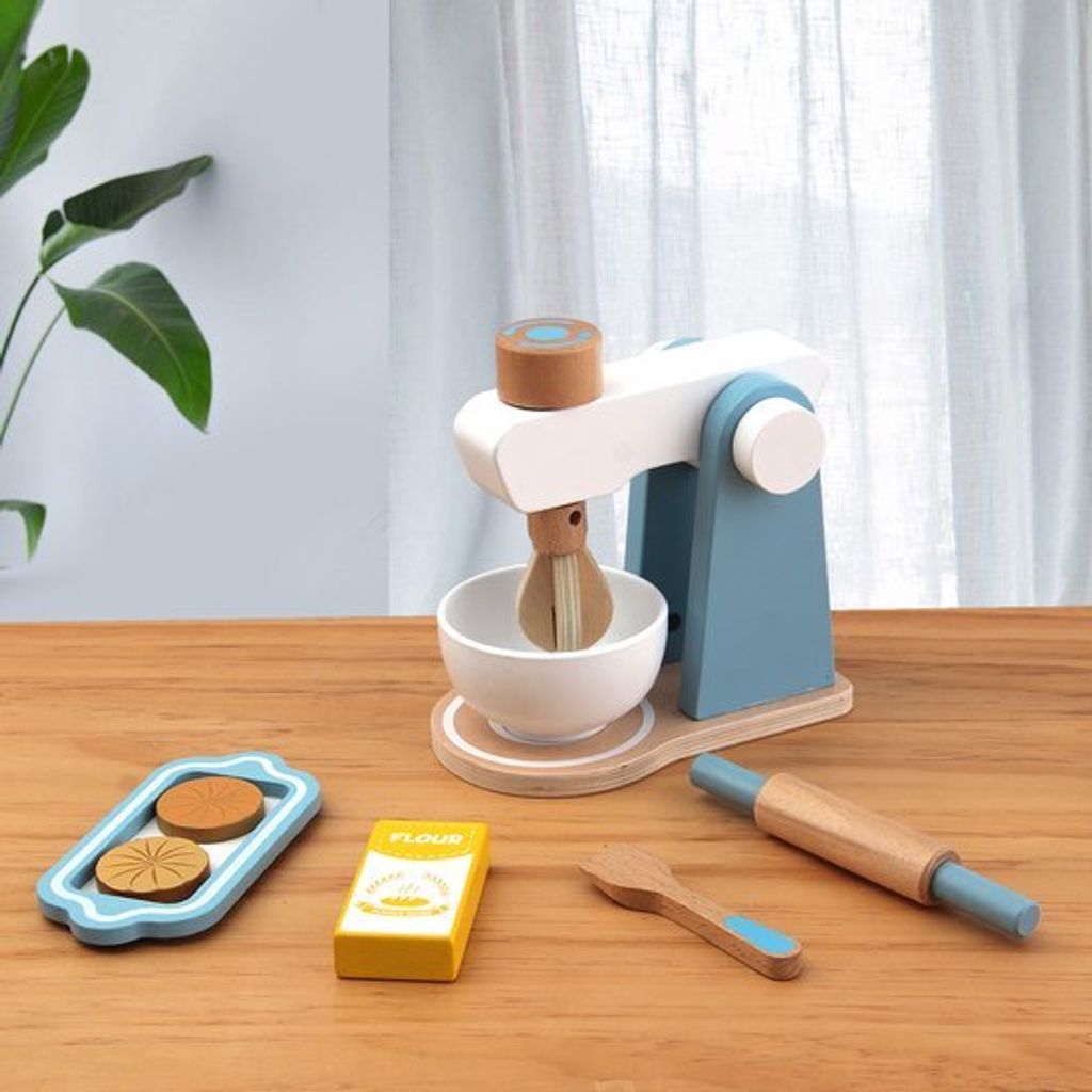 Buzz – Teigmaschine – Küchenmaschine - Mixer - Holzspielzeug - Spielküche - Nachhaltig - Holz - Kinderküche - Geschenk - Geburtstag - Spielzeug