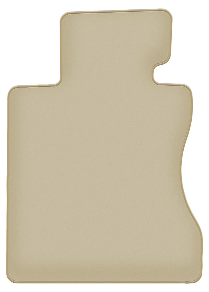 Fahrerfußmatte Velours PREMIUM beige passend für BMW 5 E60 (2003-2010, Limousine) – mit Befestigungen – passgenau