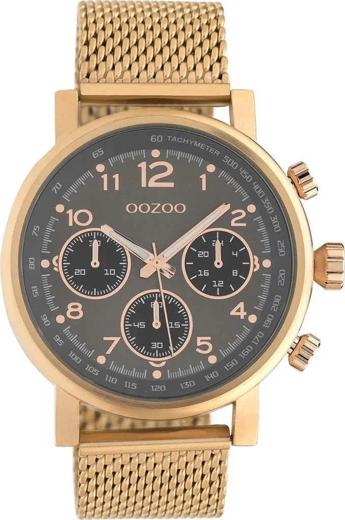 Oozoo Orologio da polso in acciaio inossidabile oro rosa C10703 Orologi unisex analogici al quarzo UOC10703