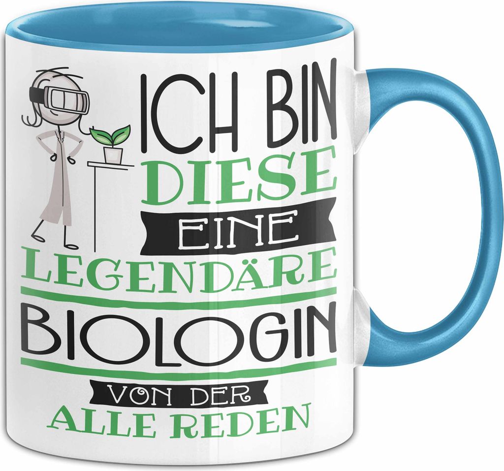 Biologin Tasse Geschenk Ich Bin Diese Eine Legendäre Biologin Von Der Alle Reden Geschenkidee Geburtstag Weihnachten (Blau)