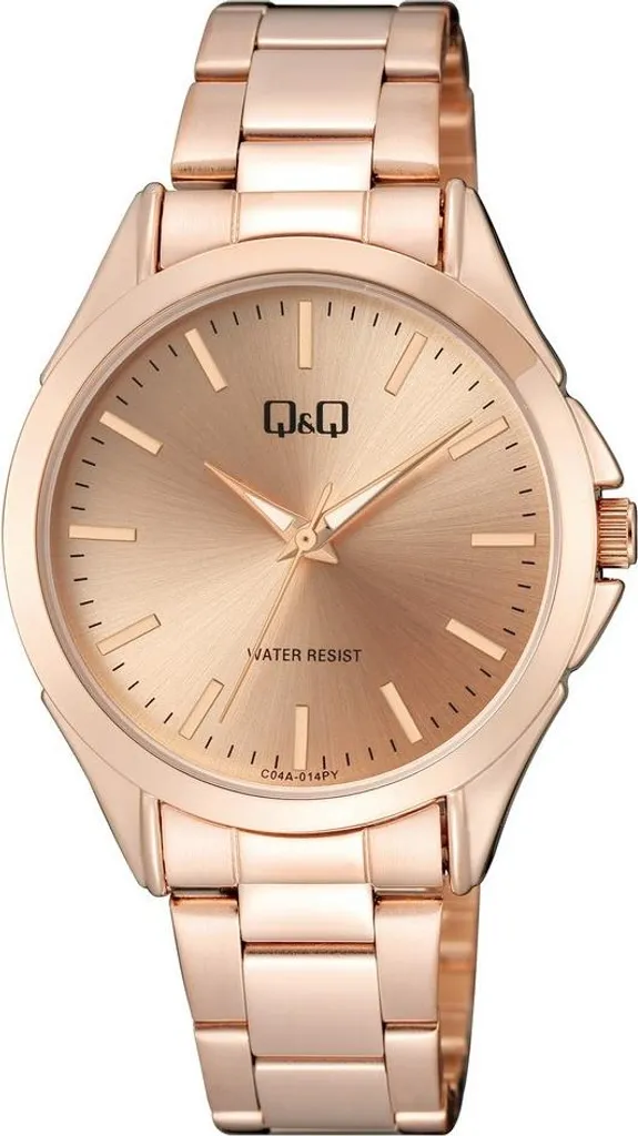 Montre à Quartz Q&Q C04A-014PY avec Bracelet Souple et Cadran Lisible