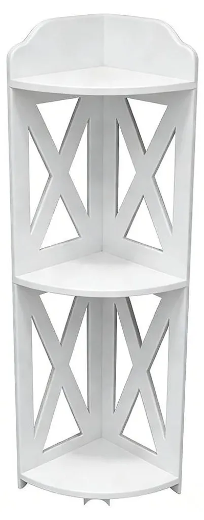 Rangement d'angle peu encombrant pour cuisine et salle de bain 3 niveaux
