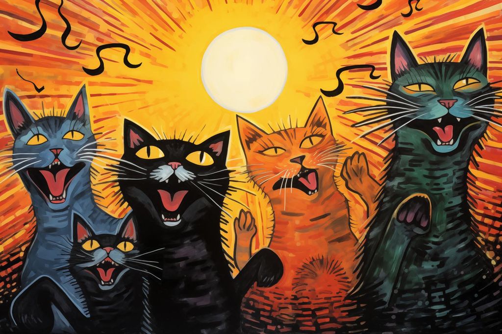 Plakat 60x40cm Katzenkonzert