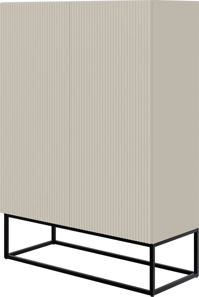 Selsey Veldio - Buffet 2 portes, gris beige avec structure Image du produit 