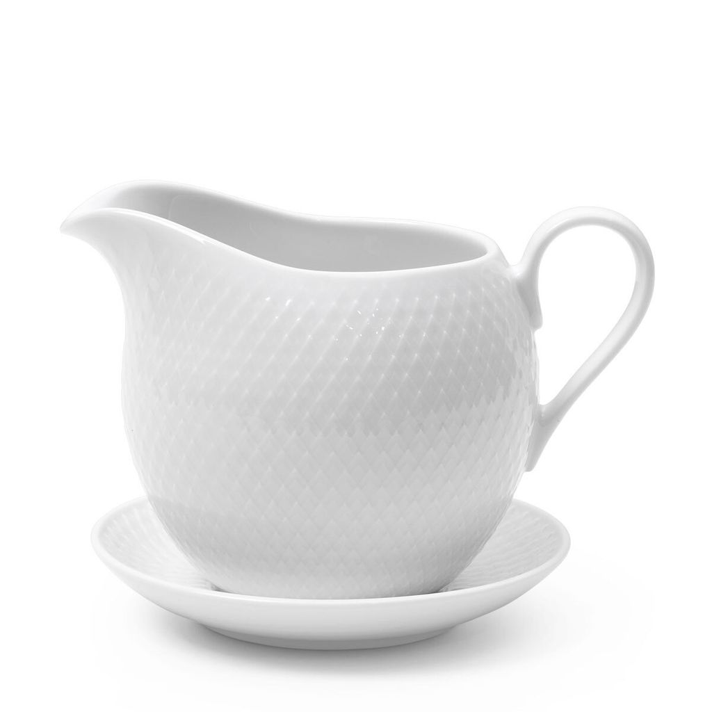 Lyngby Porcelæn - Rhombe Sauciere 67 cl, weiß