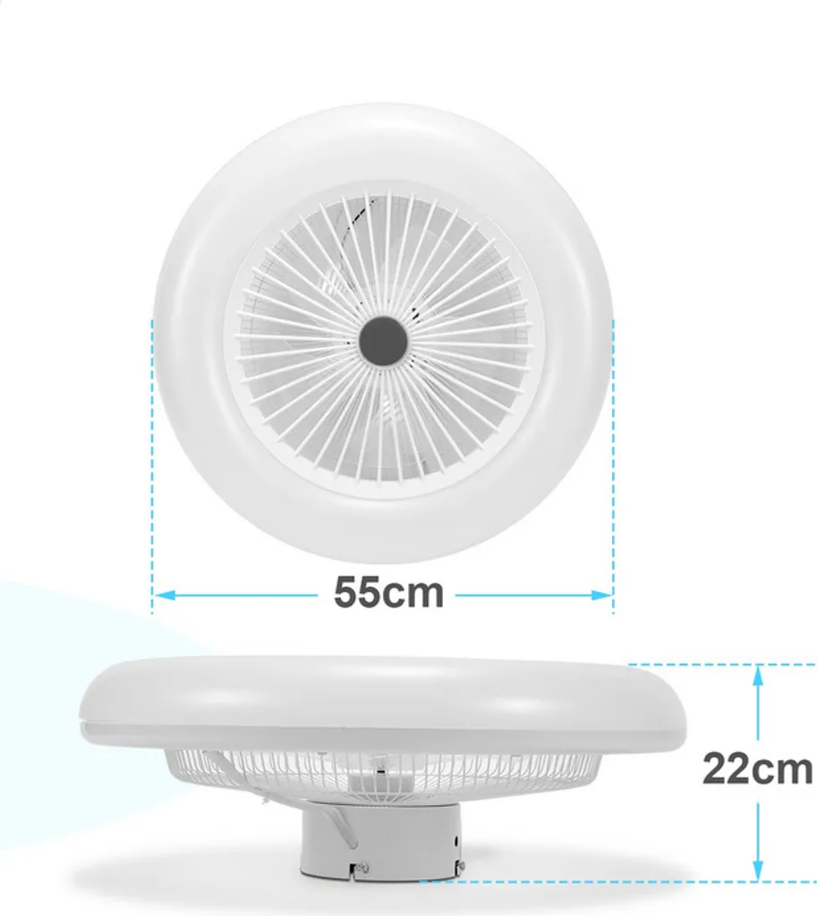 Ventilatore Soffitto LED 80W Telecomando - Design Moderno e Silenzioso - 2