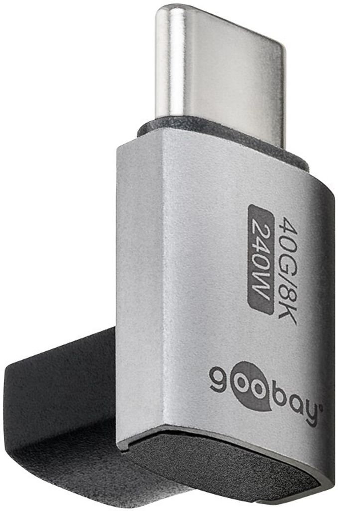 Goobay USB-C-Adapter | männlich weiblich | vertikal | kurz | 90-Grad-Adapter – 9550433