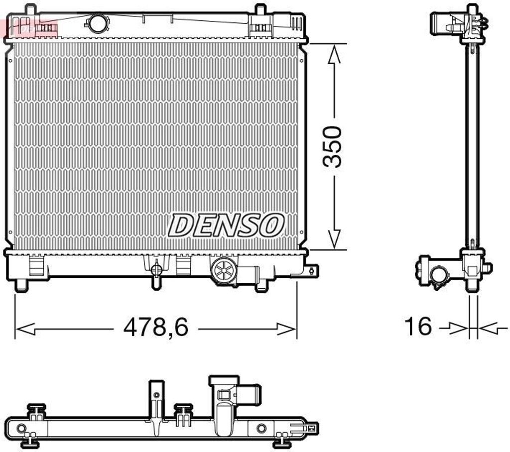 DENSO DRM50137 Kühler Wasserkühler Motorkühler für TOYOTA Yaris Schrägheck (P9)