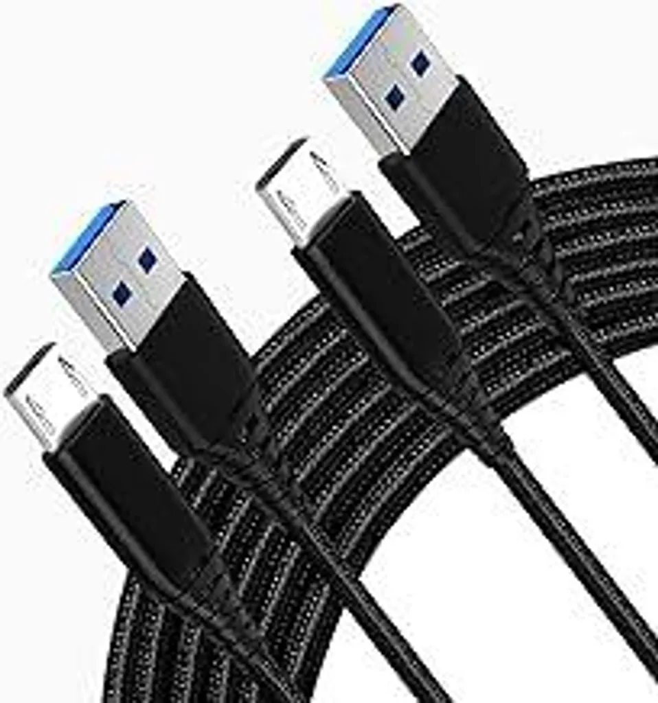 2x Cavi 3 Metri Controller PS4 | Caricatore Micro USB per Xbox e PC