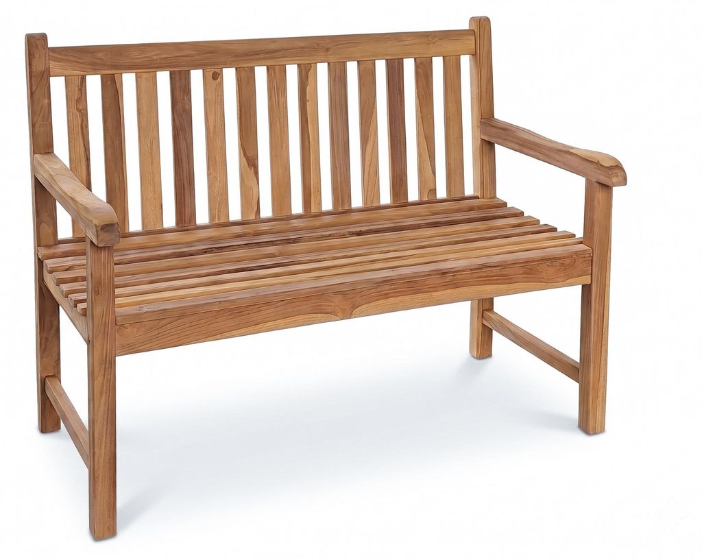Linder Exclusiv Massive Teakholzbank Picadelly 120 cm Produktbild 