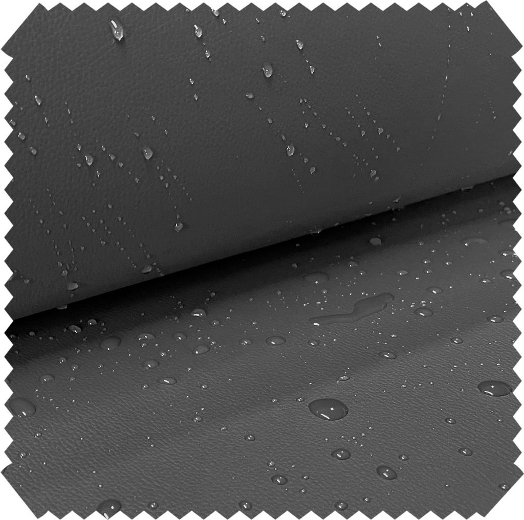 novely ARAGON AQUA-SUN PROTECT - Wasserfester Outdoor-Stoff in Kunstlederoptik - UV-Beständiges Kunstleder - Robuste Meterware 1 lfm - Farbe: 02...