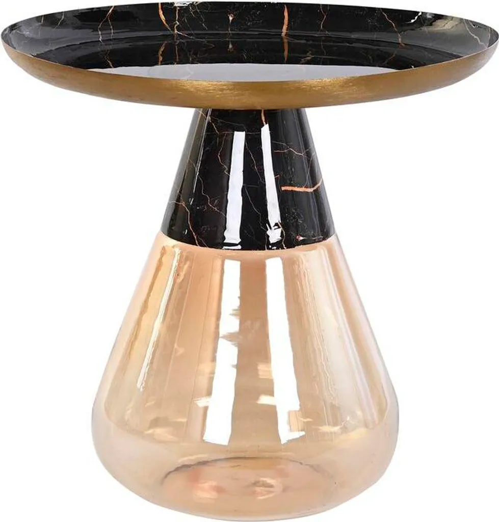 Table d'appoint stable et élégante en cristal pour petits espaces salon