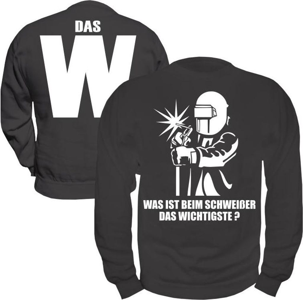 Herren Sweatshirt Schweißer mit W