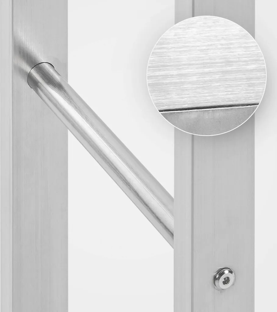 Supporto Legna Luxury CLP Keri V2 in Acciaio Inox - 150cm | Esclusivo - 5