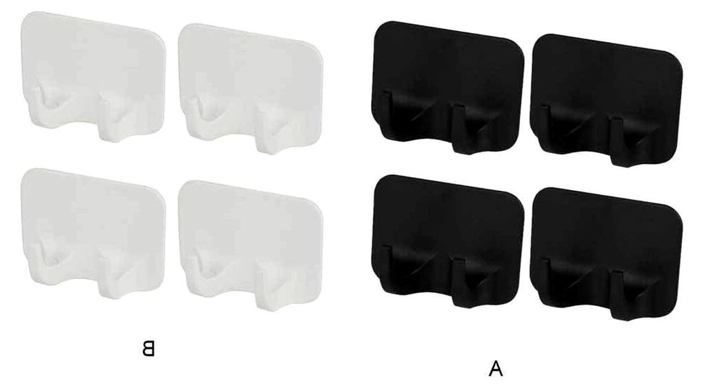 4 Stück Klebehaken für Wandmontage, multifunktional für Kleidung, Handtücher und Schlüssel, Weiß