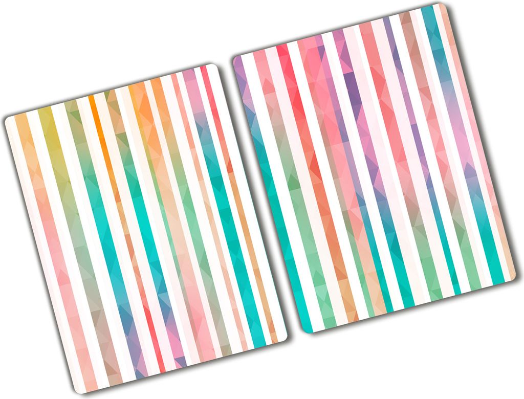 Tulup Glas Herdabdeckplatte - 2x40x52 cm - Glaskeramikkochfeld-Abdeckung Spritzschutz Glasabdeckplatte Kochplattenabdeckung und Schneidebrett - Zwe...