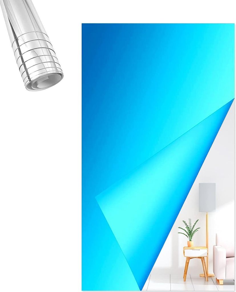 200 x 60cm Weicher Spiegel selbstklebende Spiegelfolie Produktbild 
