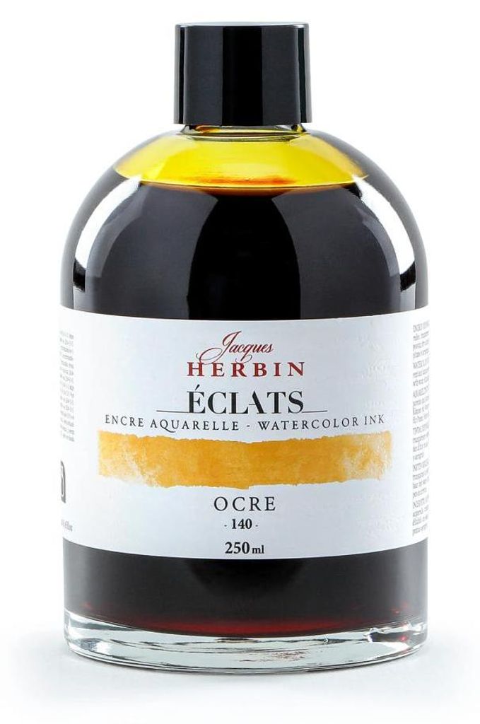 Clairefontaine Aquarelltinte eclats, Farbton Ocker, 250ml, untereinander mischbar