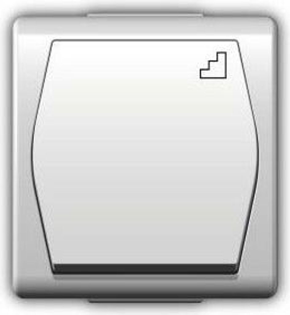 Naka24 Weiss IP44 Aufputz Schalter-Steckdosenprogramm Feuchtraum Schuko Hermes 2 (Treppenschalter 1003-00)