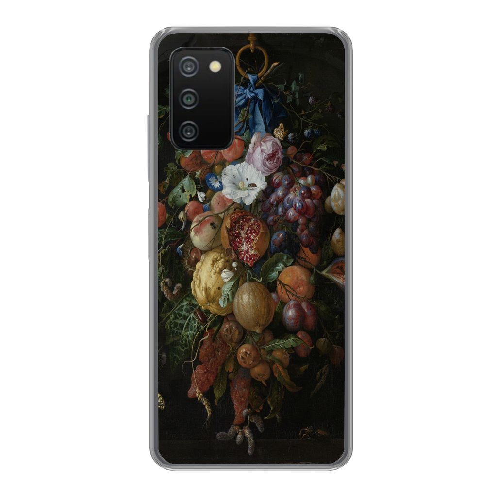 MuchoWow Handyhülle Schutzhülle Hülle für Samsung Galaxy A03s Früchte und Blumen - Gemälde von Jan Davidsz. de Heem Silikon Softcase Handy ...