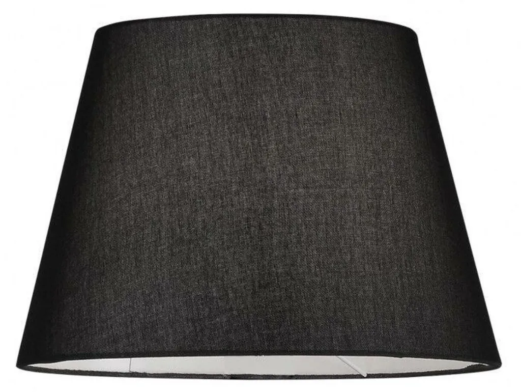 Grand Abat-jour Noir 46 cm et Pied en Bois Design Tristan TR 46 AZ3670