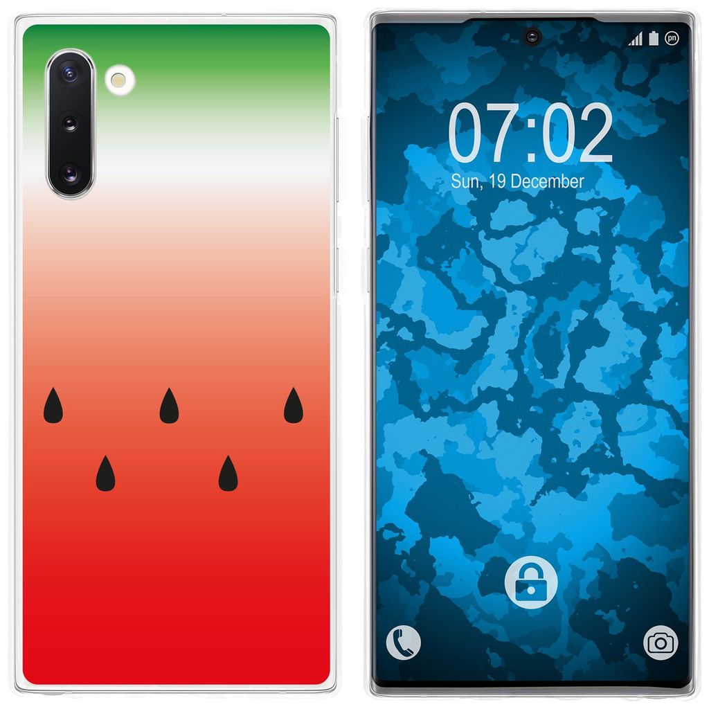 PhoneNatic Case kompatibel mit Samsung Galaxy Note 10 Silikon-Hülle Sommer Melone M5