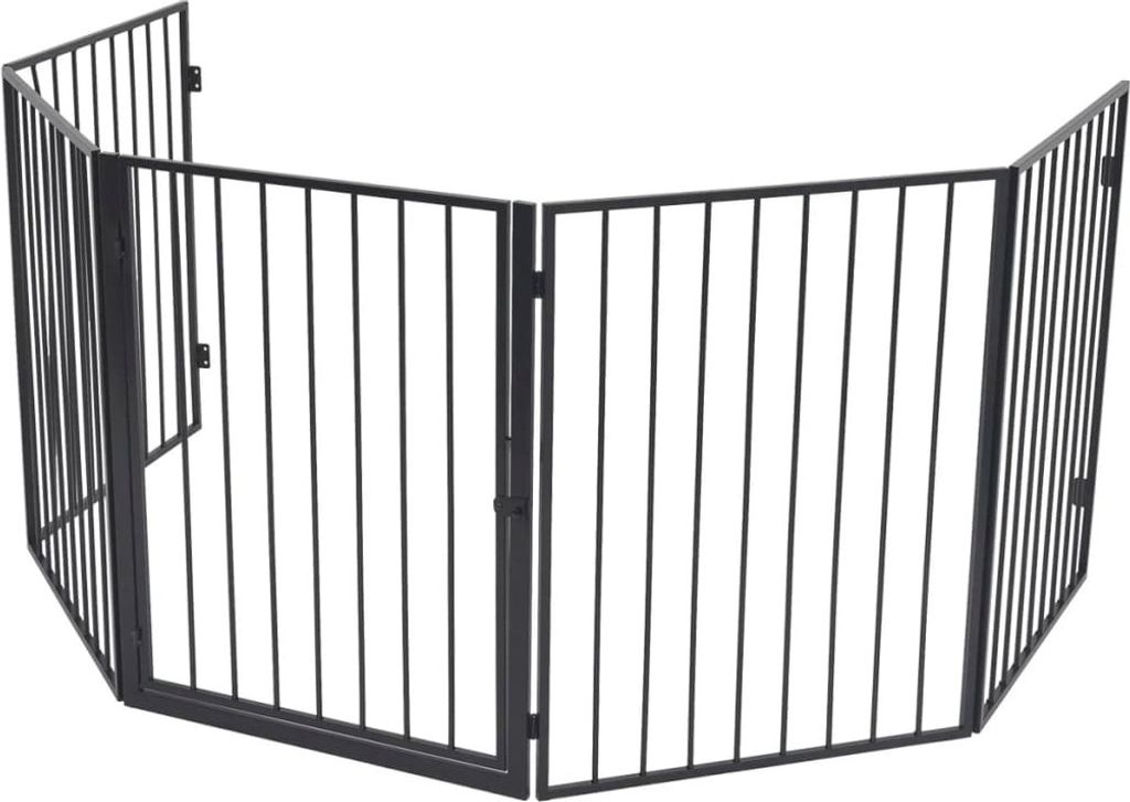 Kaminschutzgitter für Tiere Stahl schwarz