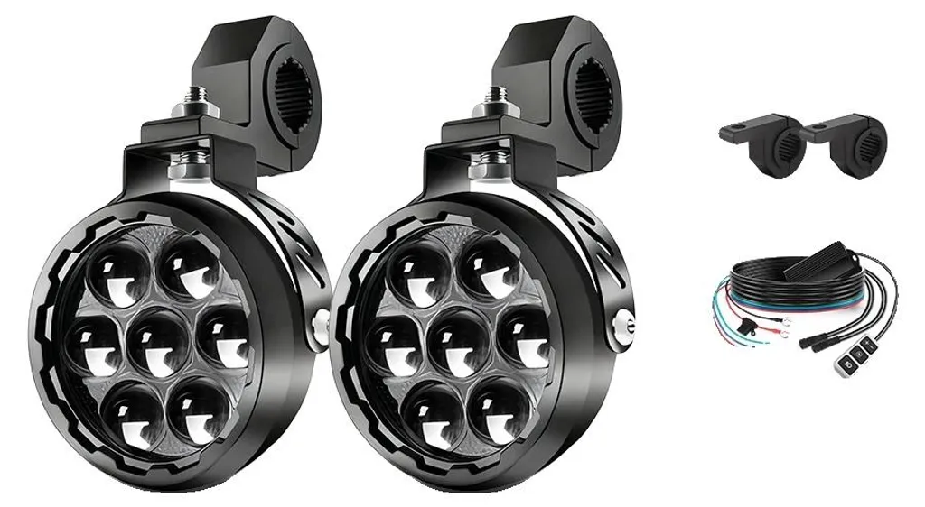 Projecteur LED additionnel pour moto tout-terrain étanche IP68 Noir