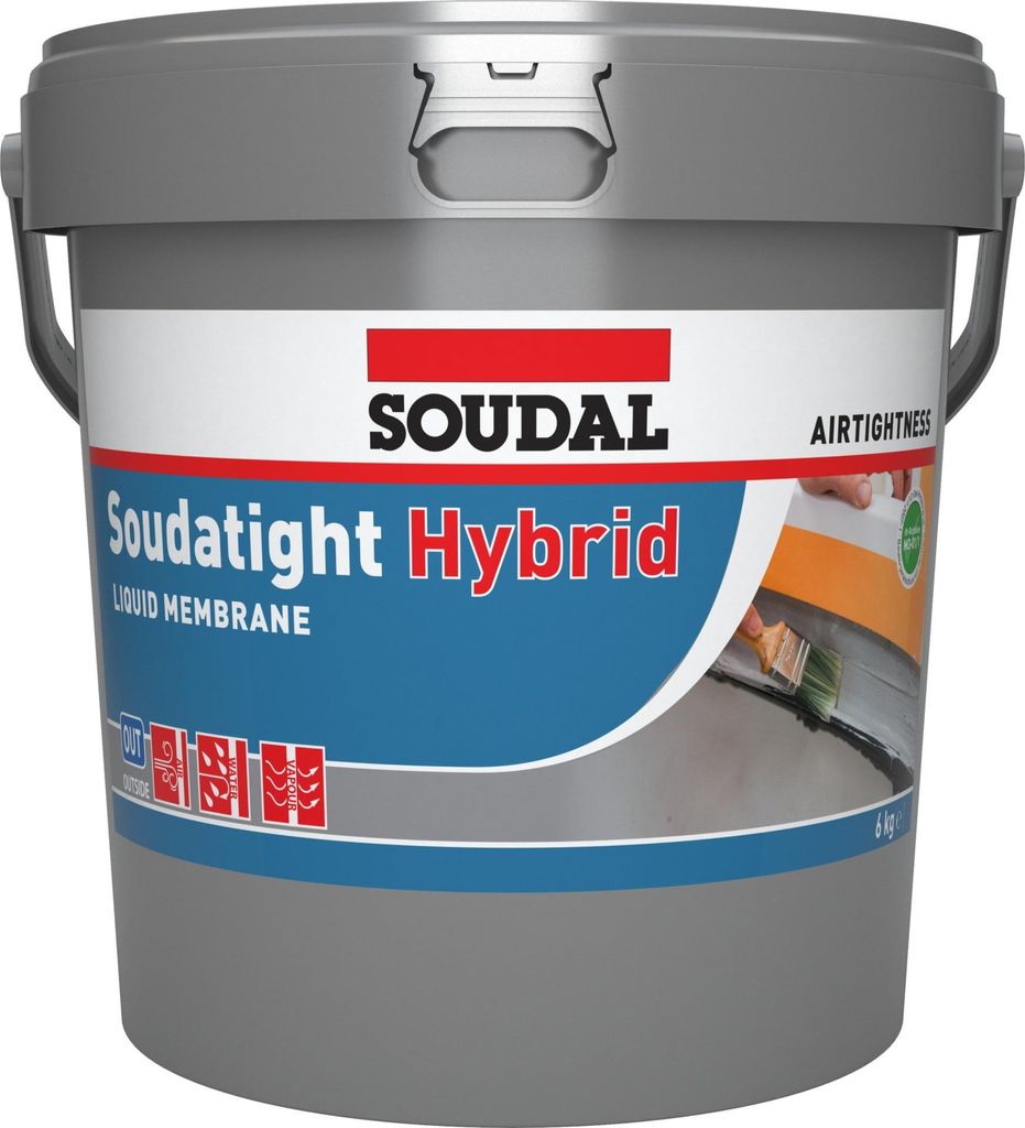 Soudal Flüssigmembran Soudatight Hybrid 6kg grau 145786 Produktbild 