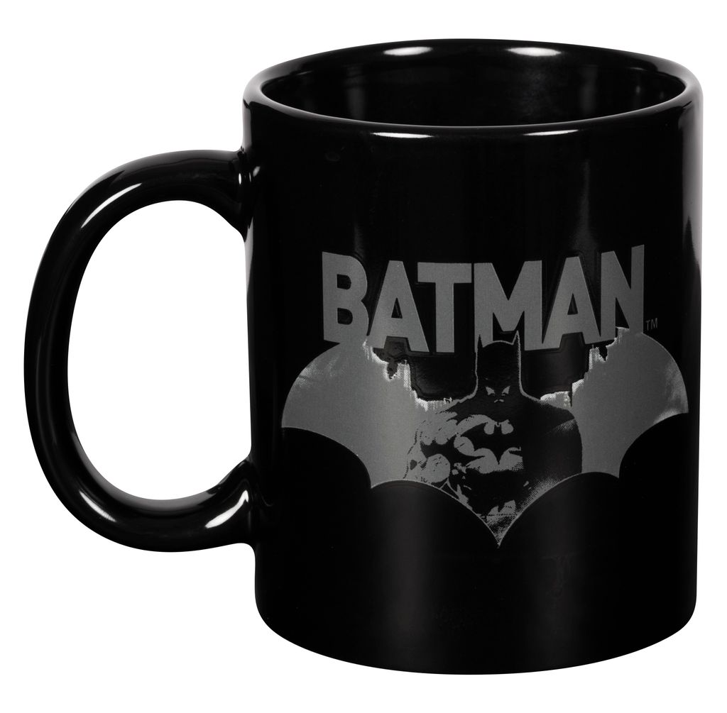 Batman Logo Tasse 325ml DC Comics gelb schwarz Kaffeetasse Produktbild 