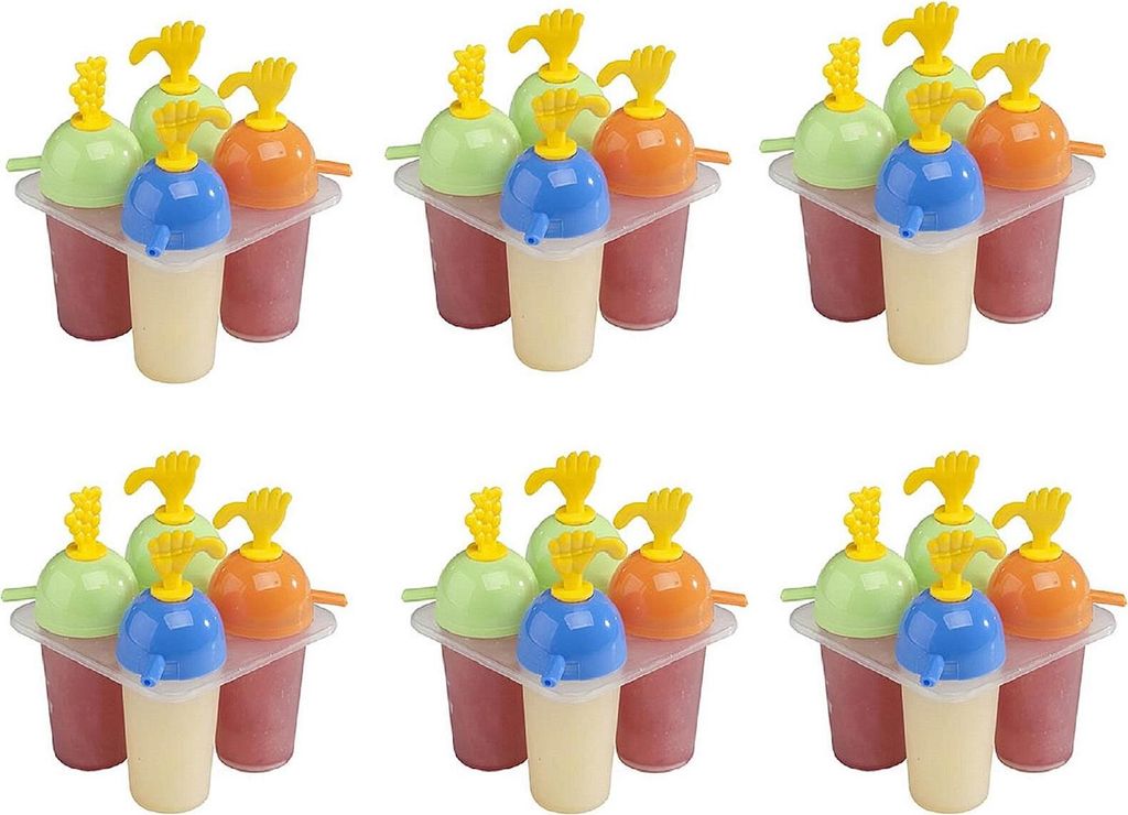 6 Stück 4-er Eisformen für 24 Portionen Speiseeis Produktbild 