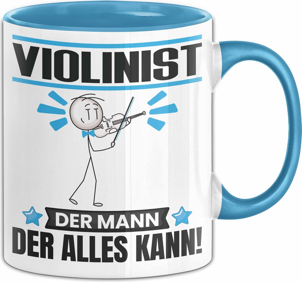 Violinist Tasse Geschenk für Violinist Der Mann Der Alles Kann Geschenkidee zum Geburtstag (Blau)