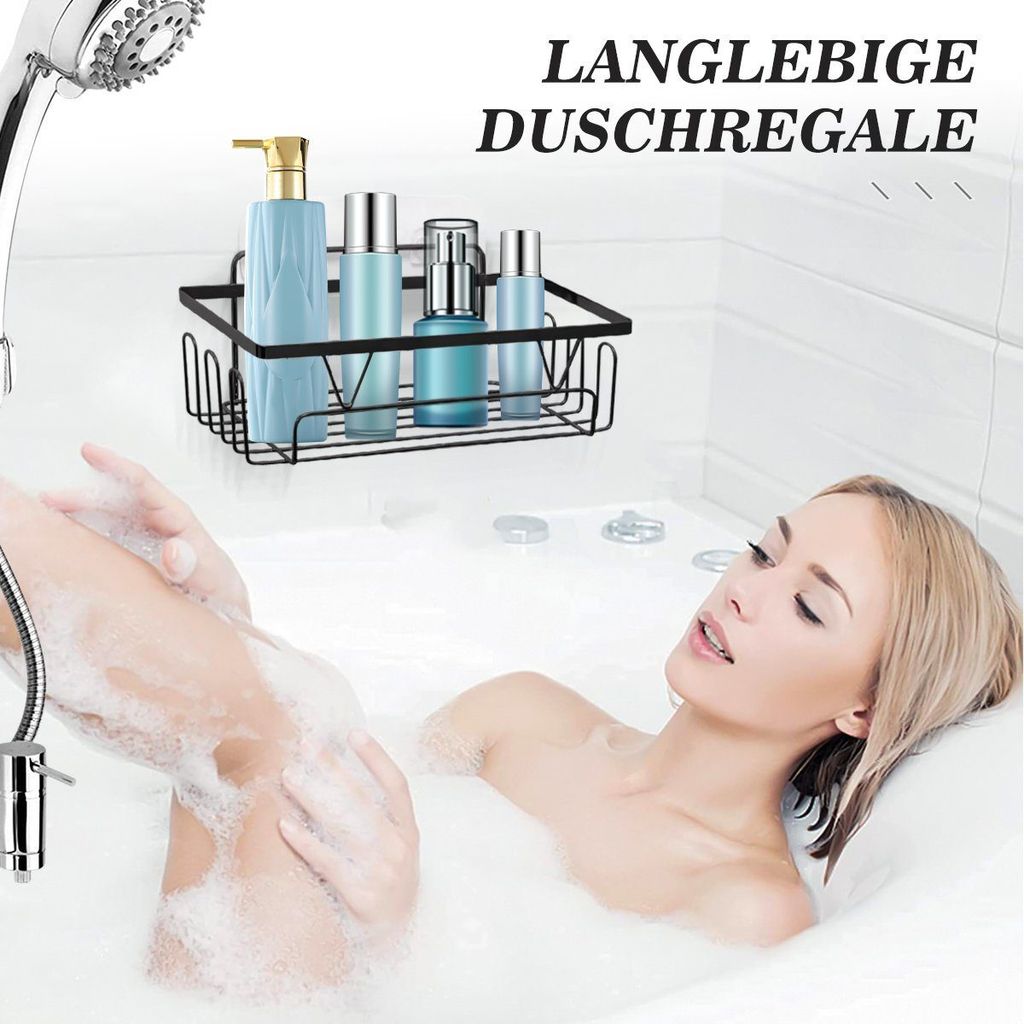 2er Set Duschablage ohne Bohren,Duschregal zum hängen mit 8 Produktbild 4