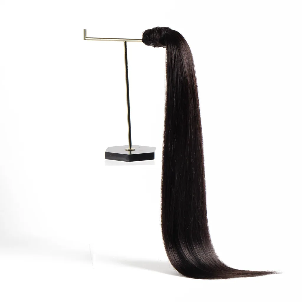 Rajout de queue de cheval naturelle 55 cm pour coiffure mariage et soirée