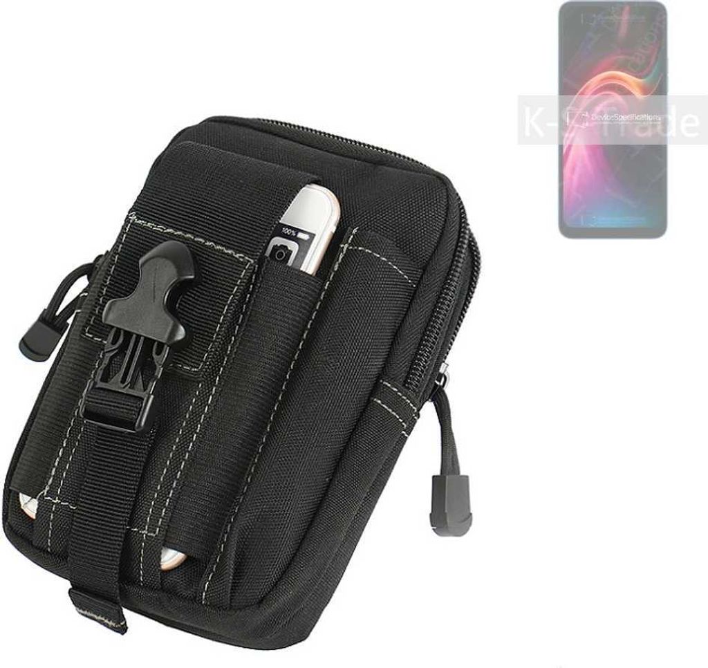 K-S-Trade Gürtel Tasche kompatibel mit UMIDIGI G1 Max Gürteltasche Holster Schutz Hülle Handy Hülle Smartphone outdoor Handy-Hülle schwarz