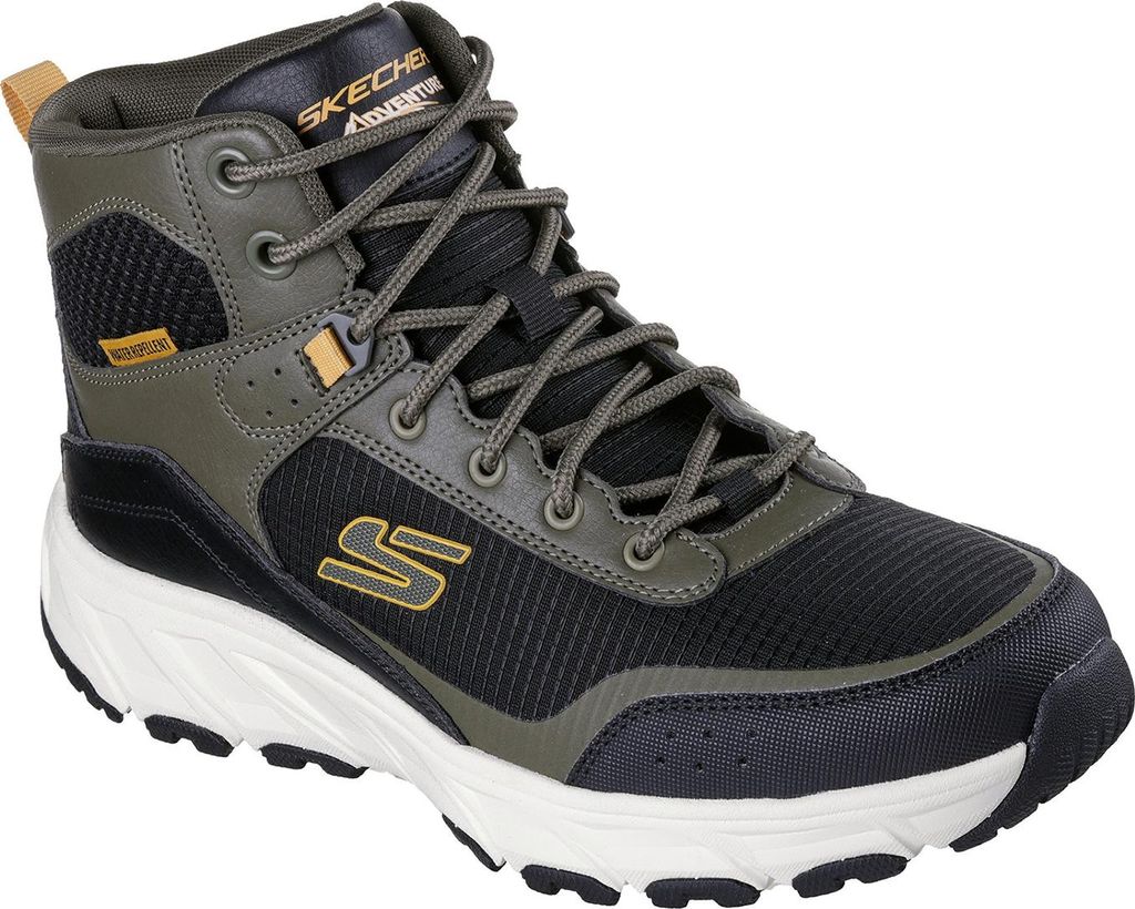 A single hiking boot is shown against a white background.